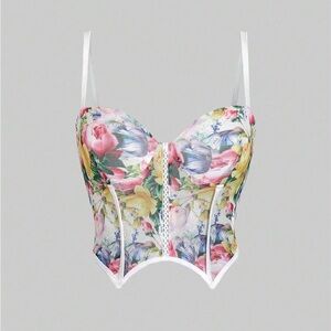 Brand New Floral Bustier Top - SZ L